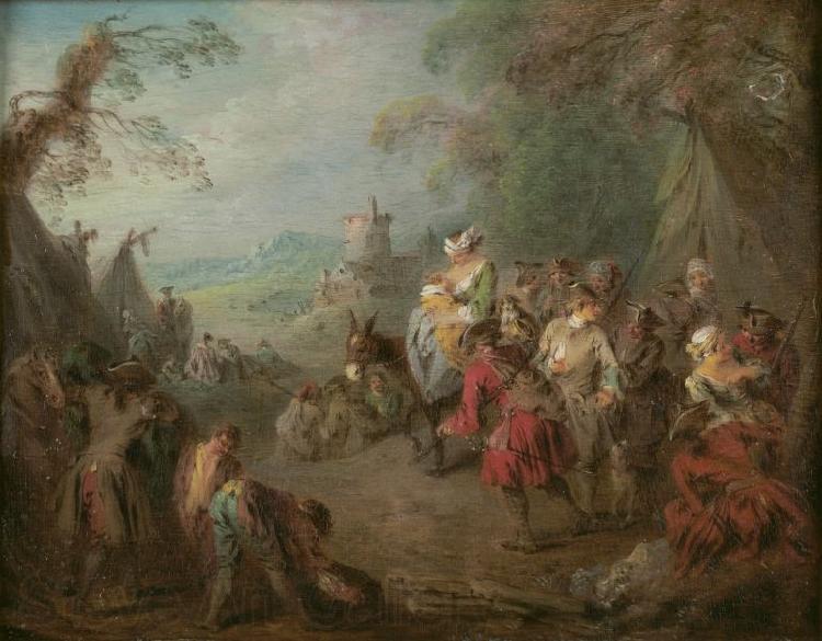 Jean-Baptiste Pater Encampment Spain oil painting art
